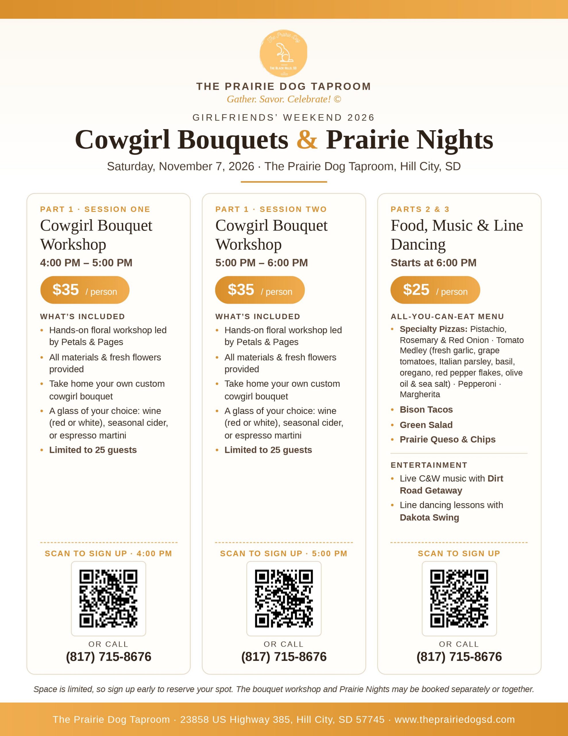 Cowgirl Bouquets & Prairie Nights – Sign-Up